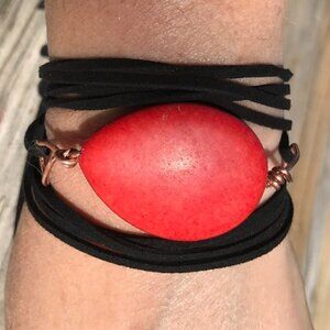 Tie Wrap Bracelet Cuff Yoga Boho Cord